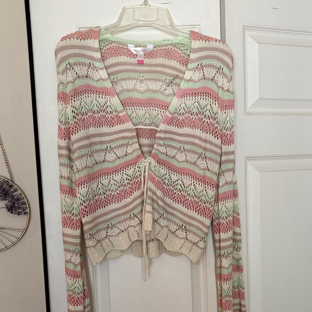 No Boundaries Pastel Striped Cardigan *NEVER WORN*